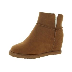 BC undecided vegan suede flat wedge boots - Womens Size 9.5